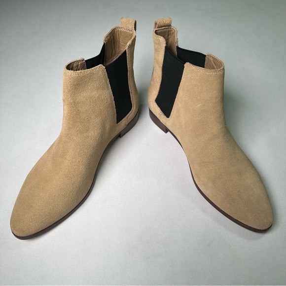 J. Crew Shoes - J. Crew Chelsea women's tan suede leather pull on ankle boot booties sz US 7.5